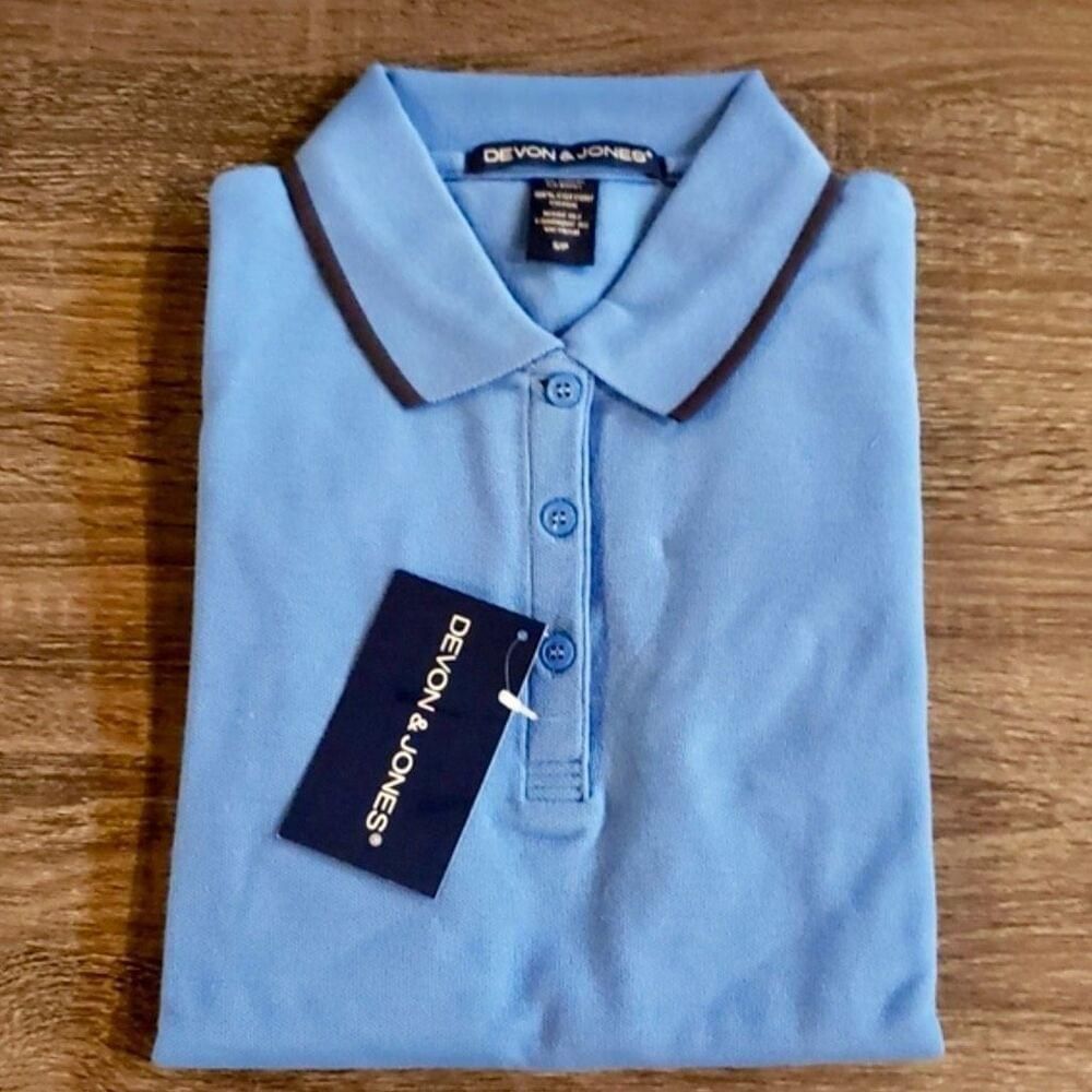 Other Ladies Sport French & Navy Blue Active Golf Polo Size M Size M / US 6-8 / IT 42-44 - 1 Thumbnail
