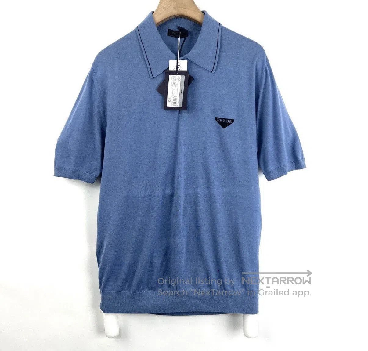 Prada Blue Short-Sleeve Polo Shirt. Size US L / EU 52-54 / 3 - 1 Thumbnail