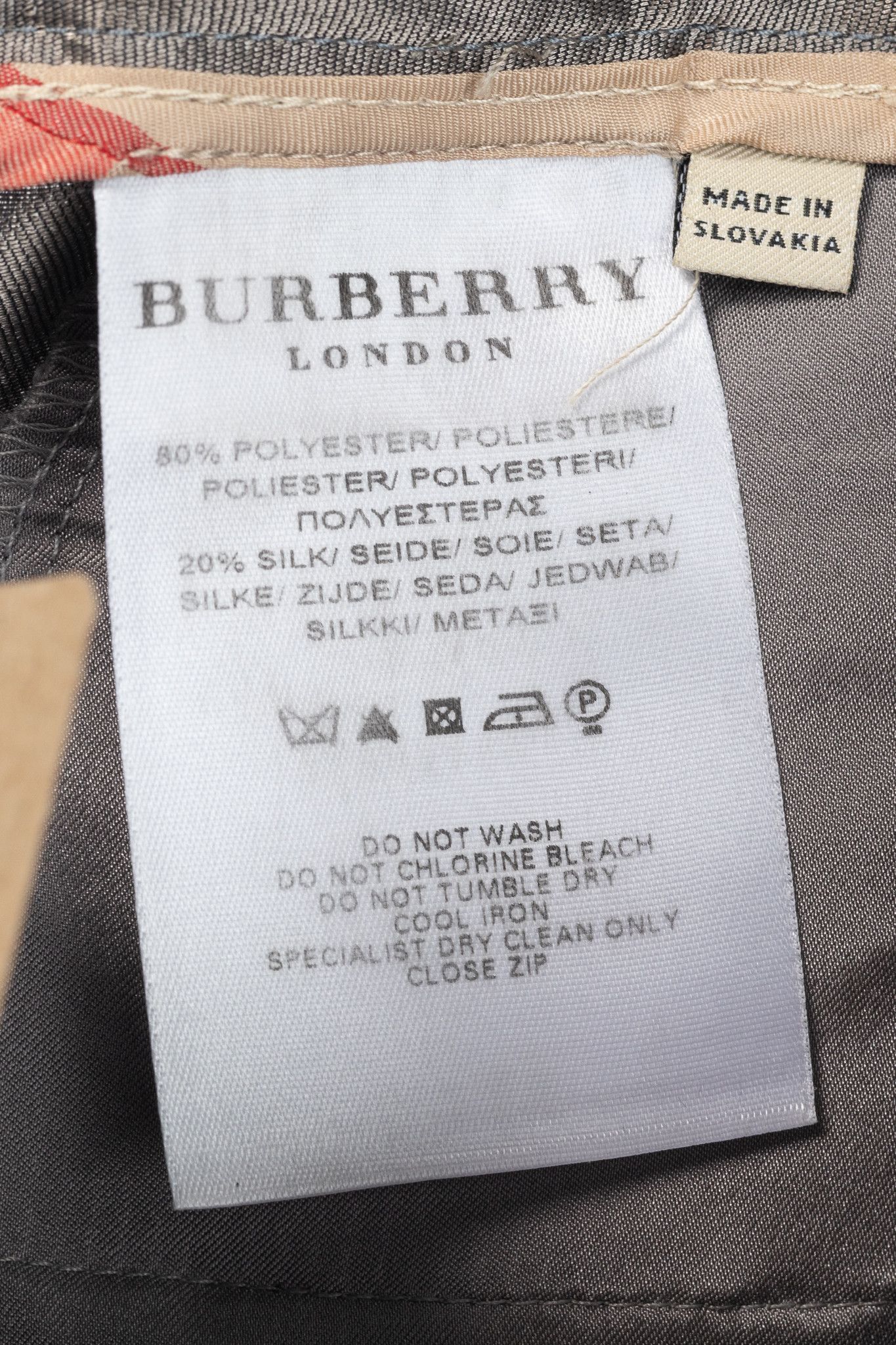Burberry Burberry Grey Silk-Blend Taffeta Flared Trousers Size 28" / US 6 / IT 42 - 10 Thumbnail