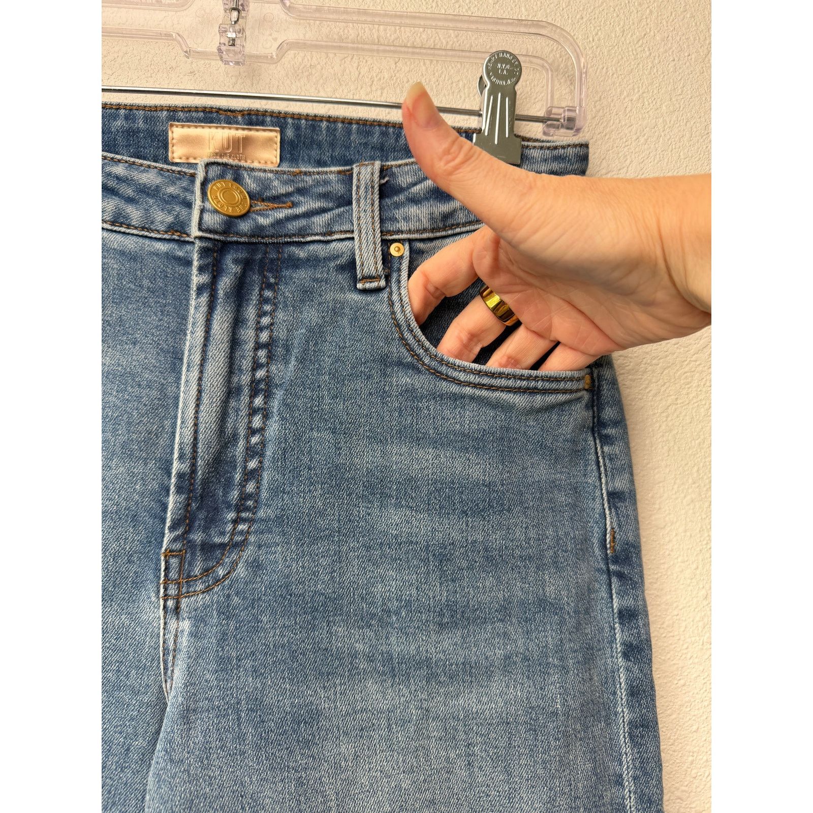 Other KUT Ryan Fab Ab Wide Leg Jeans Women 00 Medium Wash Size 24" / US 00 / IT 34 - 6 Thumbnail