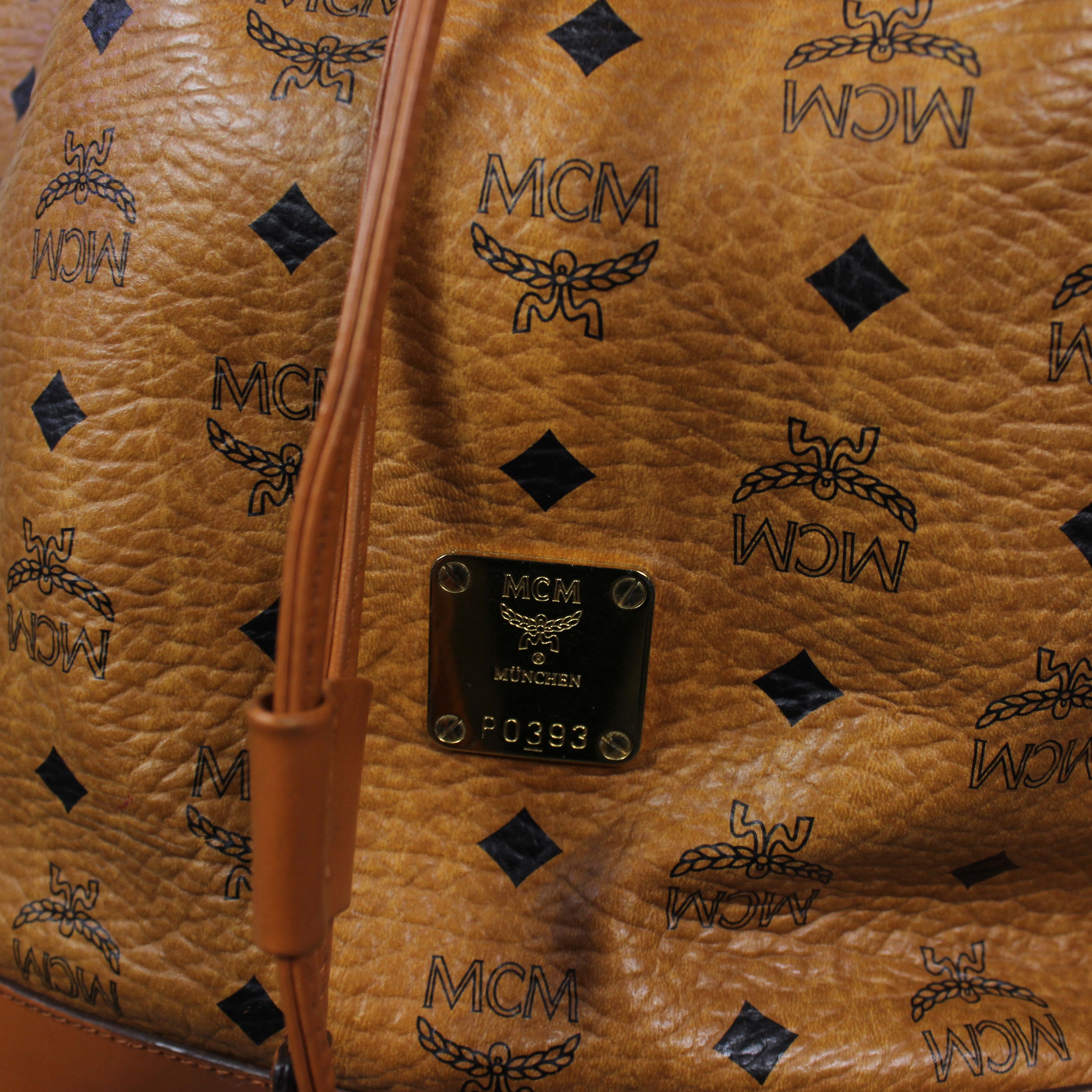 MCM MCM hobo bag multi logo monogram beige one size Size ONE SIZE - 14 Thumbnail