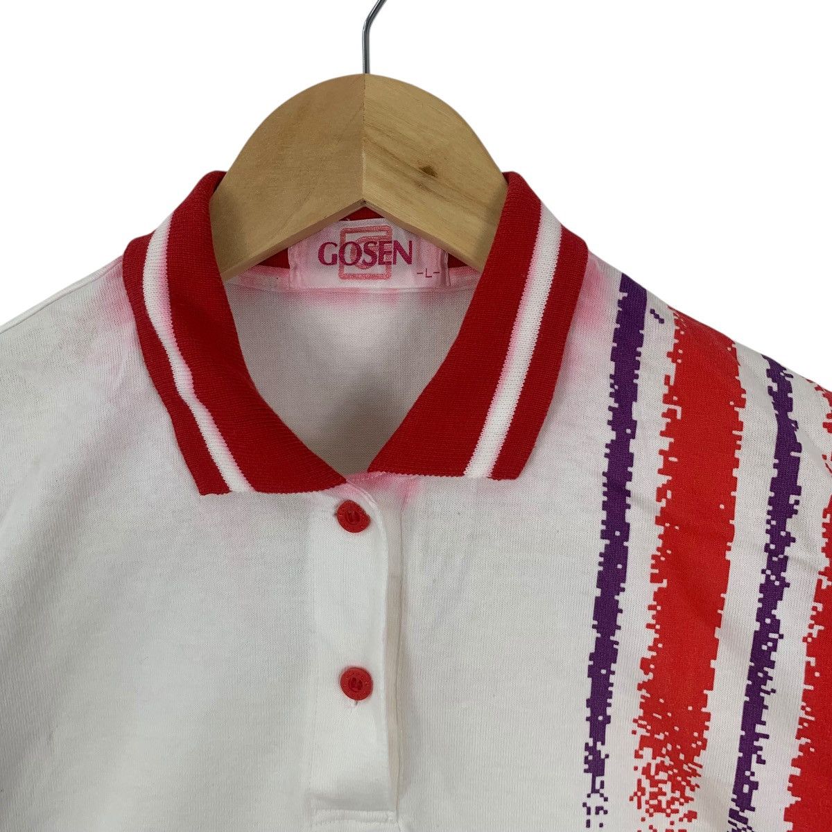 Vintage Vintage 90’ GOSEN JAPAN SPORTSWEAR Abstract Polo Tee Shirt Size US L / EU 52-54 / 3 - 6 Thumbnail