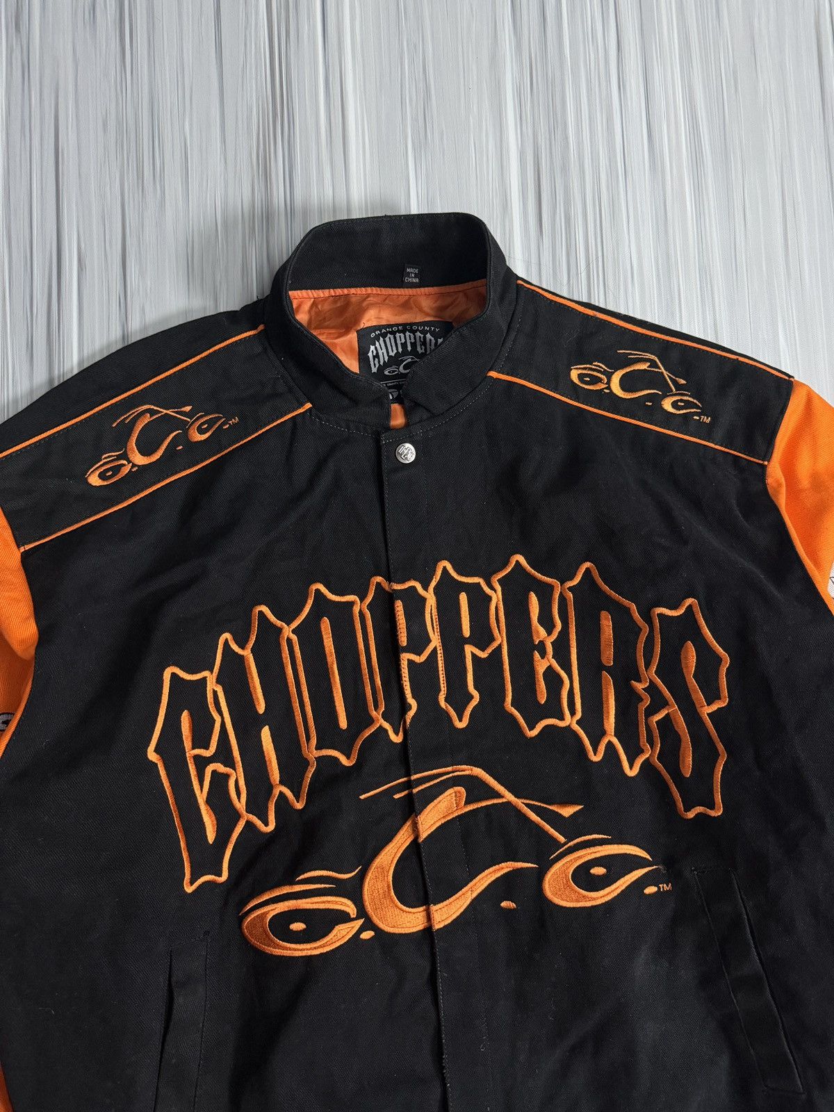 West Coast Choppers Orange County Choppers OCC Racing Jacket Black Orange Y2K Size US XL / EU 56 / 4 - 3 Thumbnail