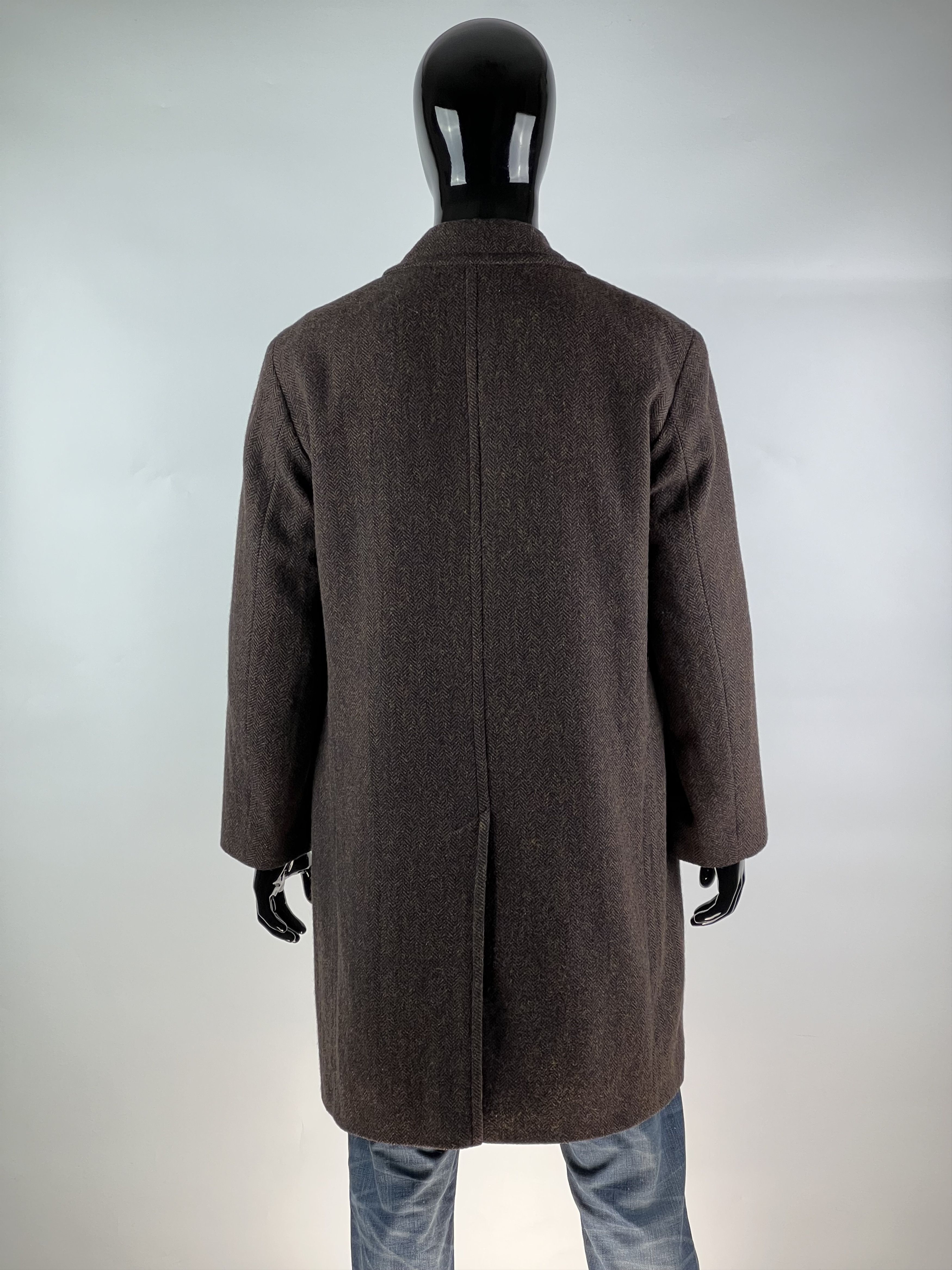 Hugo Boss Vtg Hugo Boss Wool Herringbone Heavy Coat Size 54 Size US L / EU 52-54 / 3 - 3 Thumbnail