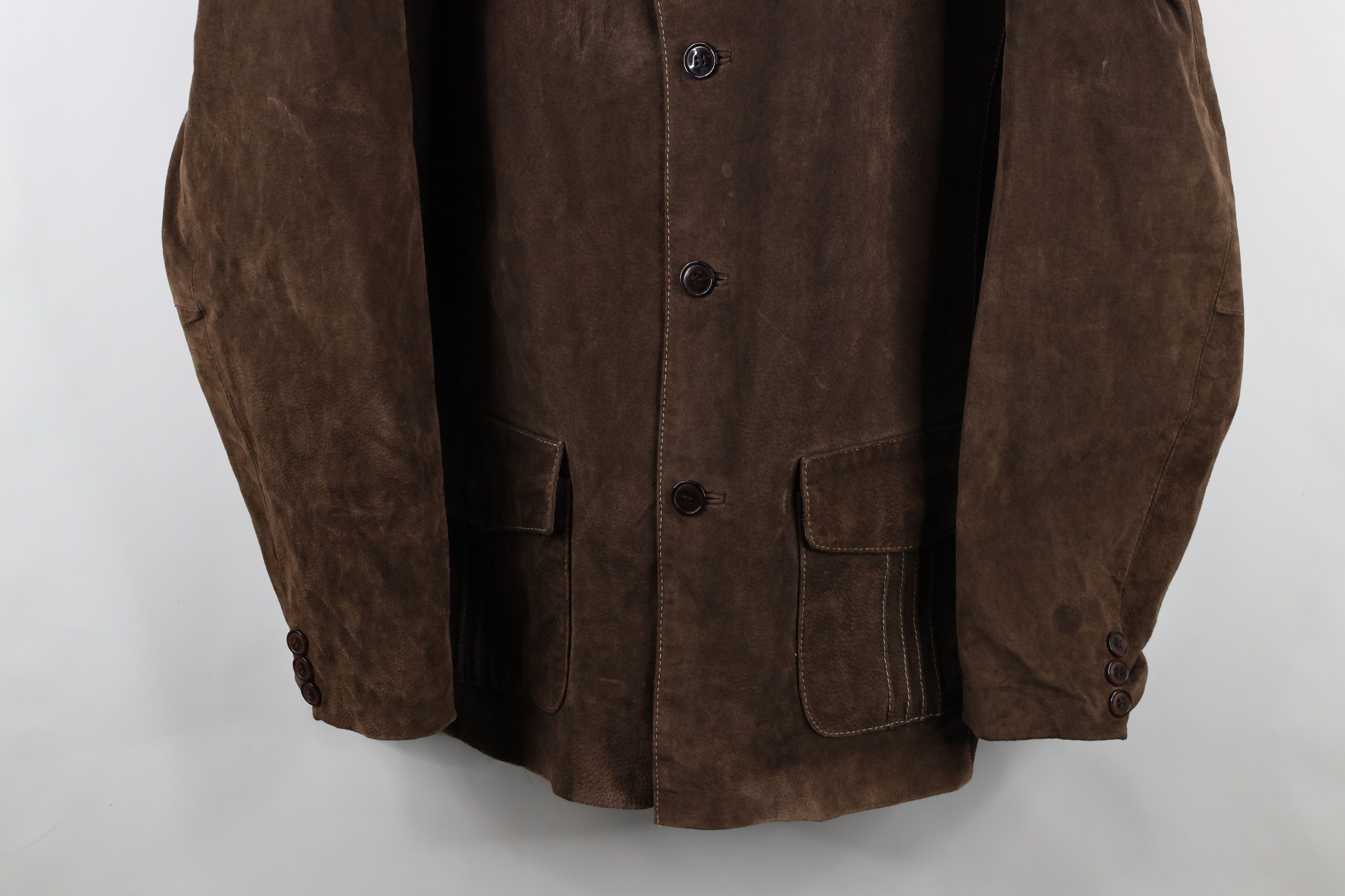 Vintage Vintage 90s Streetwear Blazer Sport Coat Jacket Brown Size US XXL / EU 58 / 5 - 3 Thumbnail
