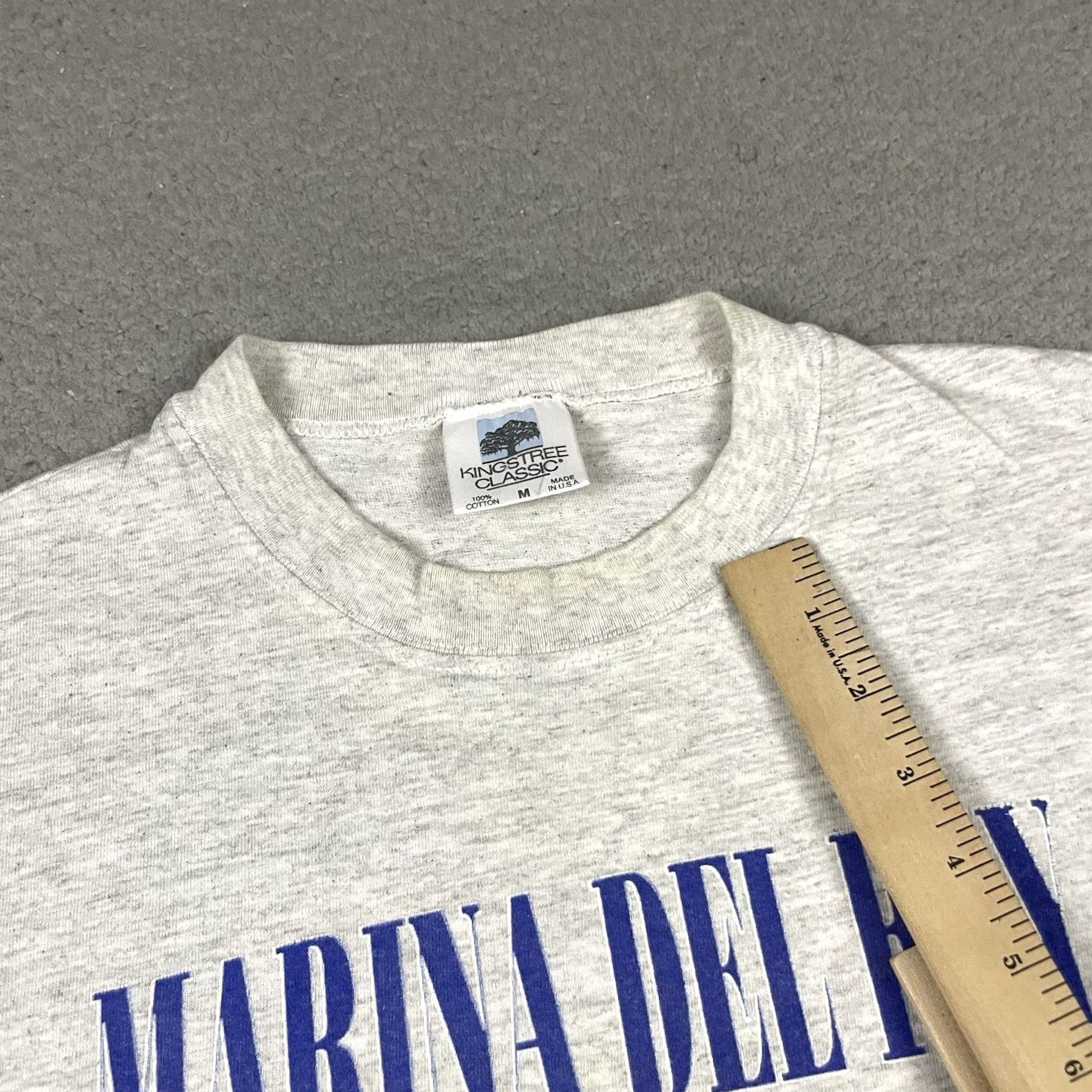 Vintage VINTAGE Marina Del Rey T Shirt Adult Medium Gray California Tourist OC Rare M Size US M / EU 48-50 / 2 - 5 Thumbnail
