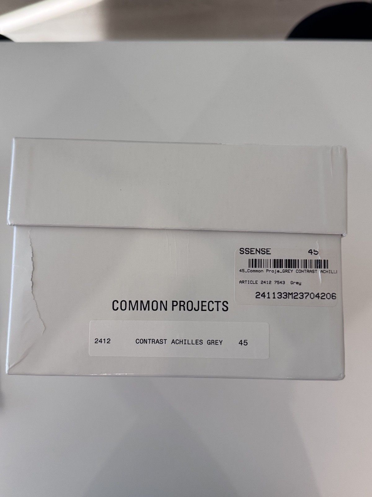 Common Projects COMMON PROJECTS Gray Contrast Achilles Sneakers Size 12 / 45 Size US 12 / EU 45 - 11 Thumbnail
