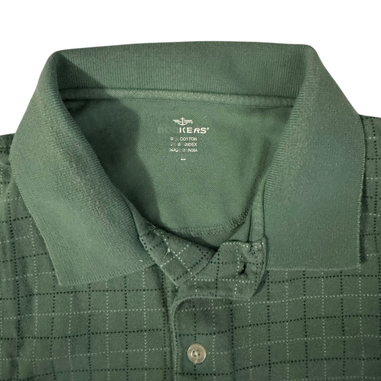 Dockers Dockers Men’s Sage Green with Black & White Stripes Polo LG Size US L / EU 52-54 / 3 - 2 Thumbnail