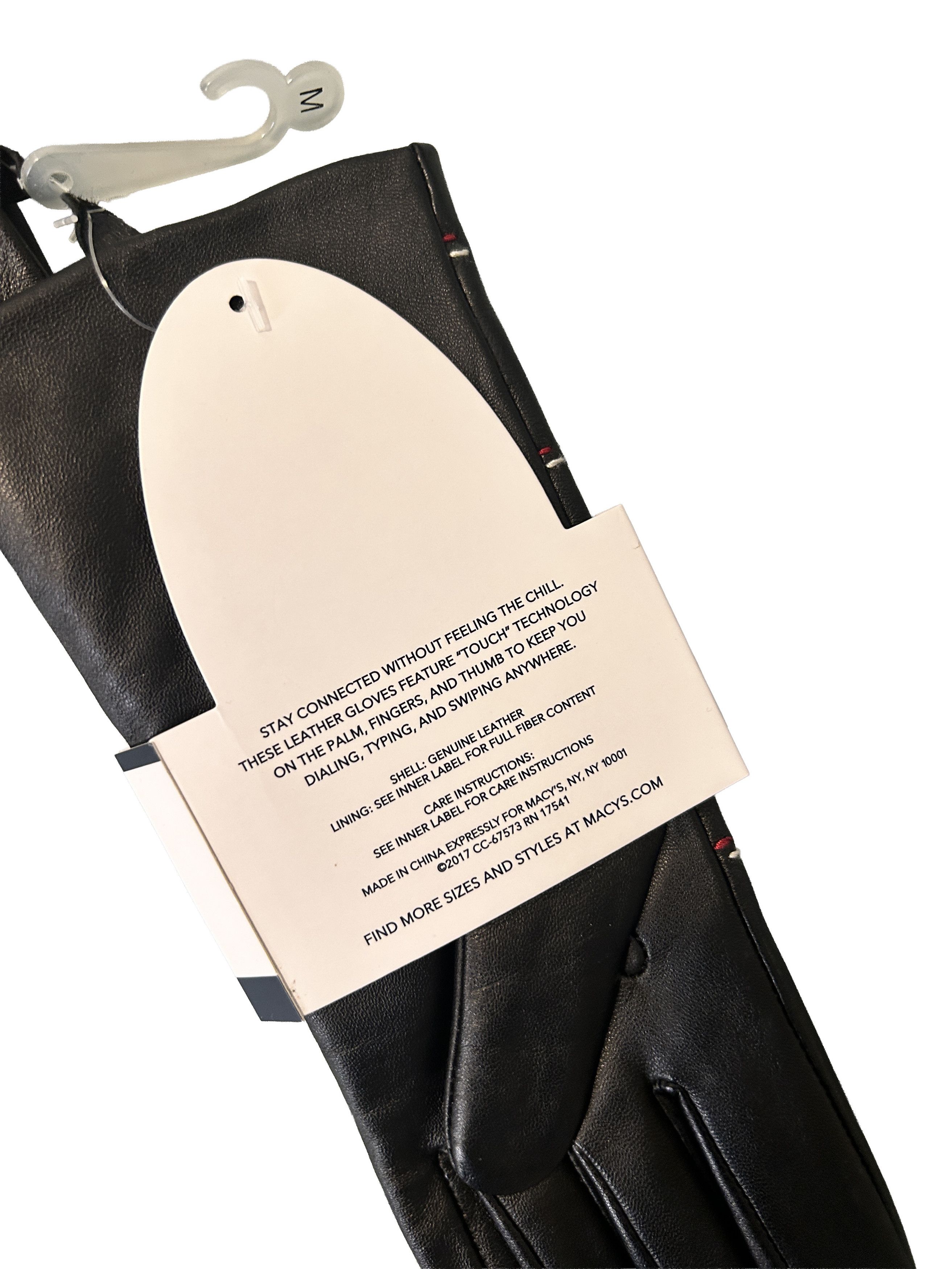 Charter Club (size M) Genuine Leather Touchscreen Gloves | Warm & Soft Size ONE SIZE - 3 Thumbnail