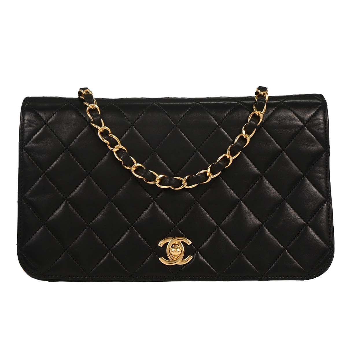 Chanel Vintage Full Flap Shoulder Bag Leather