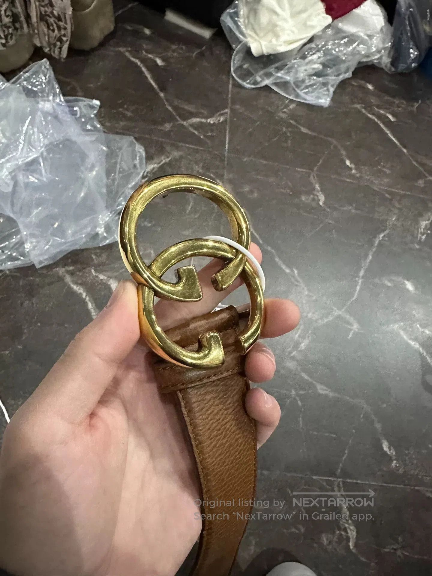 Gucci Gucci Double G Smooth Buckle Leather Belt. Size ONE SIZE - 3 Thumbnail