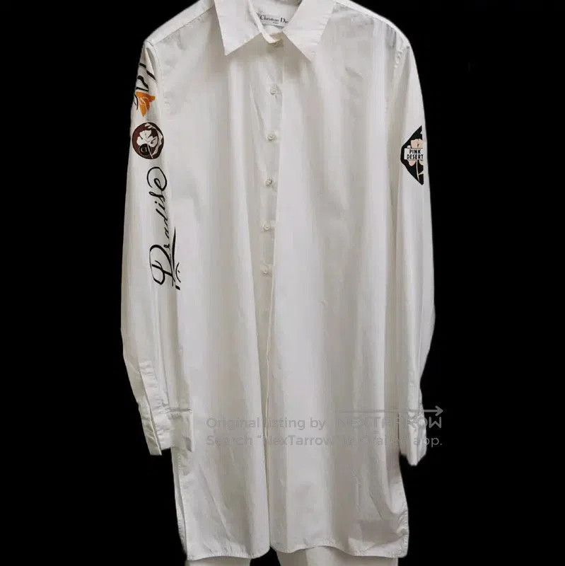 Dior Dior Long Sleeve Cotton Dress in Beige . Size M / US 6-8 / IT 42-44 - 1 Thumbnail