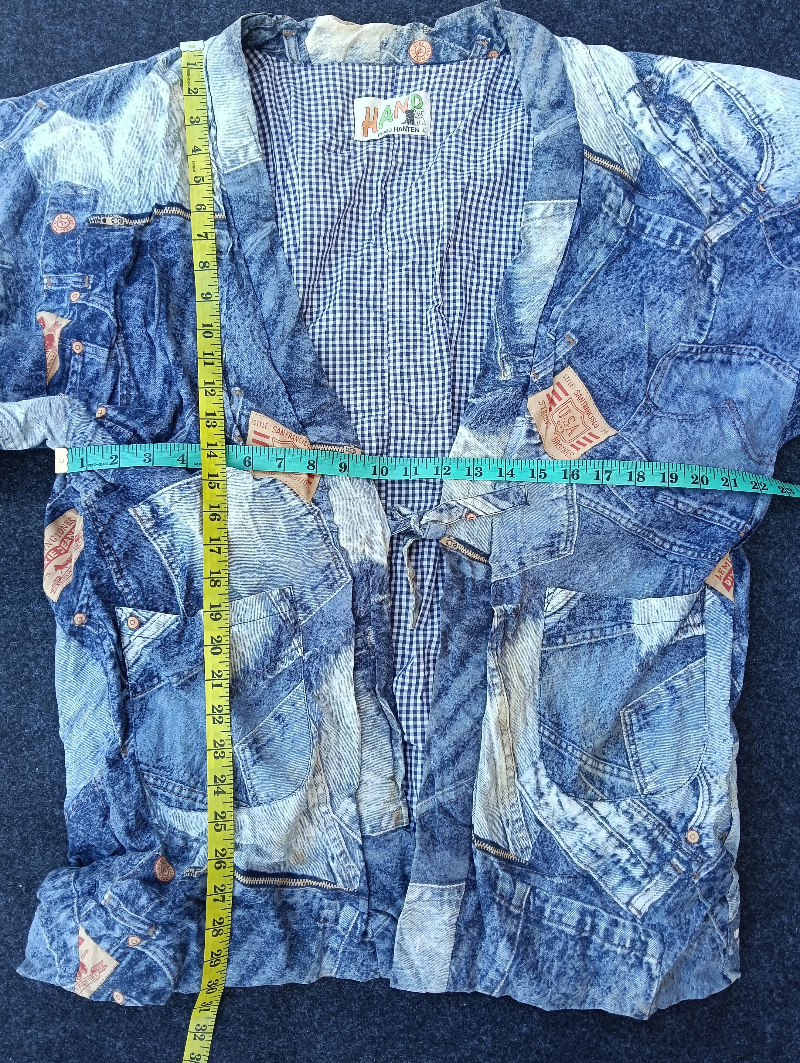 Hang Ten Hangten Kimono Short Sleeve Style Patch Denim Size US L / EU 52-54 / 3 - 6 Thumbnail