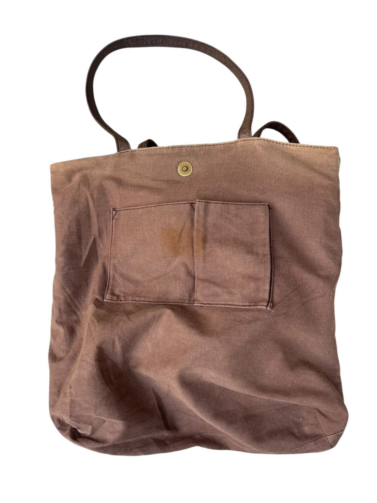 Leather Kissora Japan Faded Patina Leather Tote Bag Size ONE SIZE - 17 Thumbnail