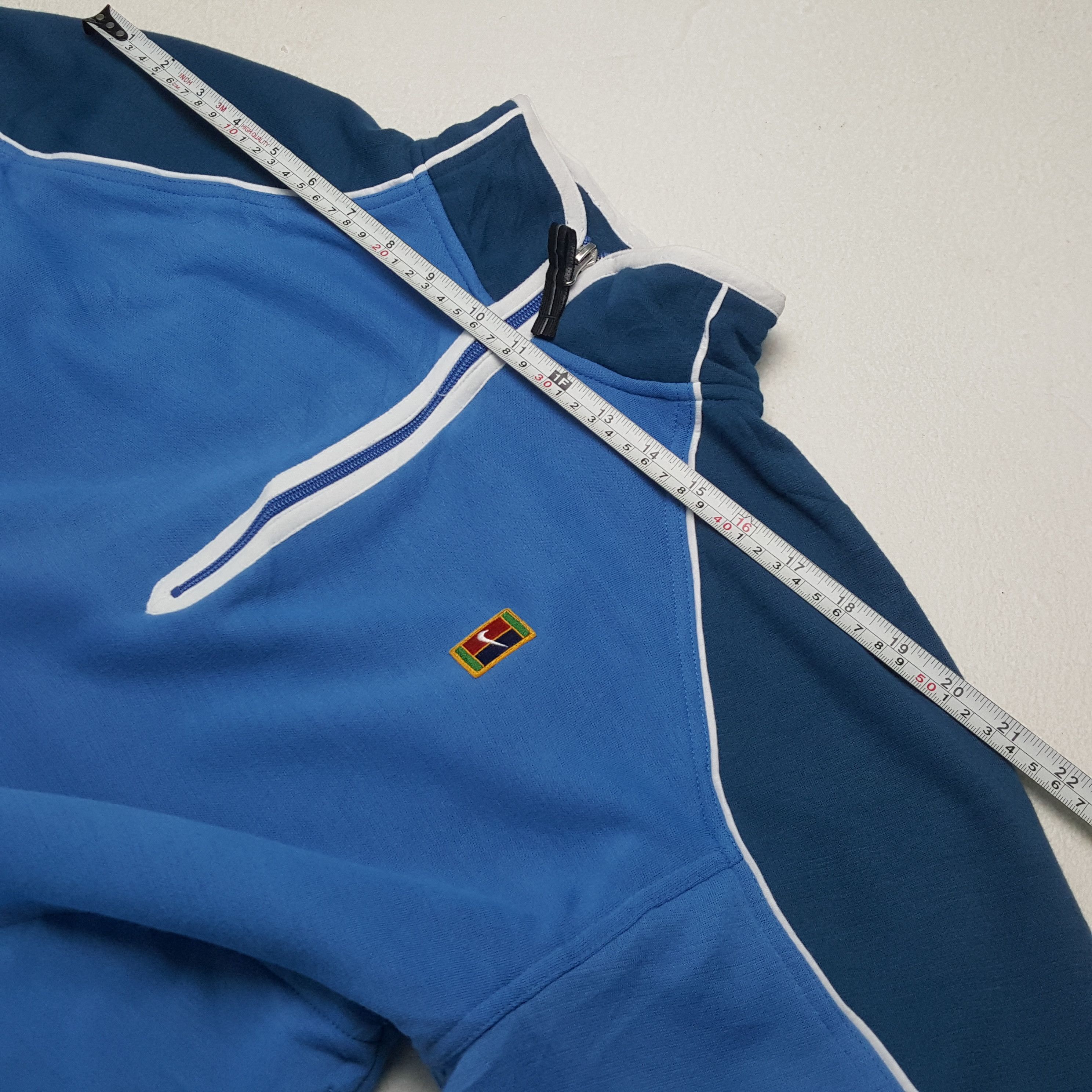 Nike × Vintage NIKE Court Half Zipper Sweater Sportswear Style Size M / US 6-8 / IT 42-44 - 4 Thumbnail