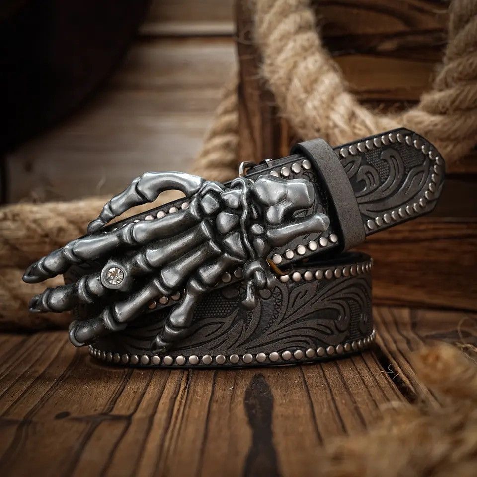 Japanese Brand × Vintage Rhinestone Skeleton Hand Belt Size ONE SIZE - 4 Thumbnail