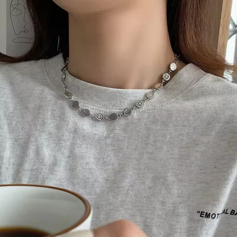 Jewelry Emoji Face Chain Necklace Size ONE SIZE - 2 Thumbnail