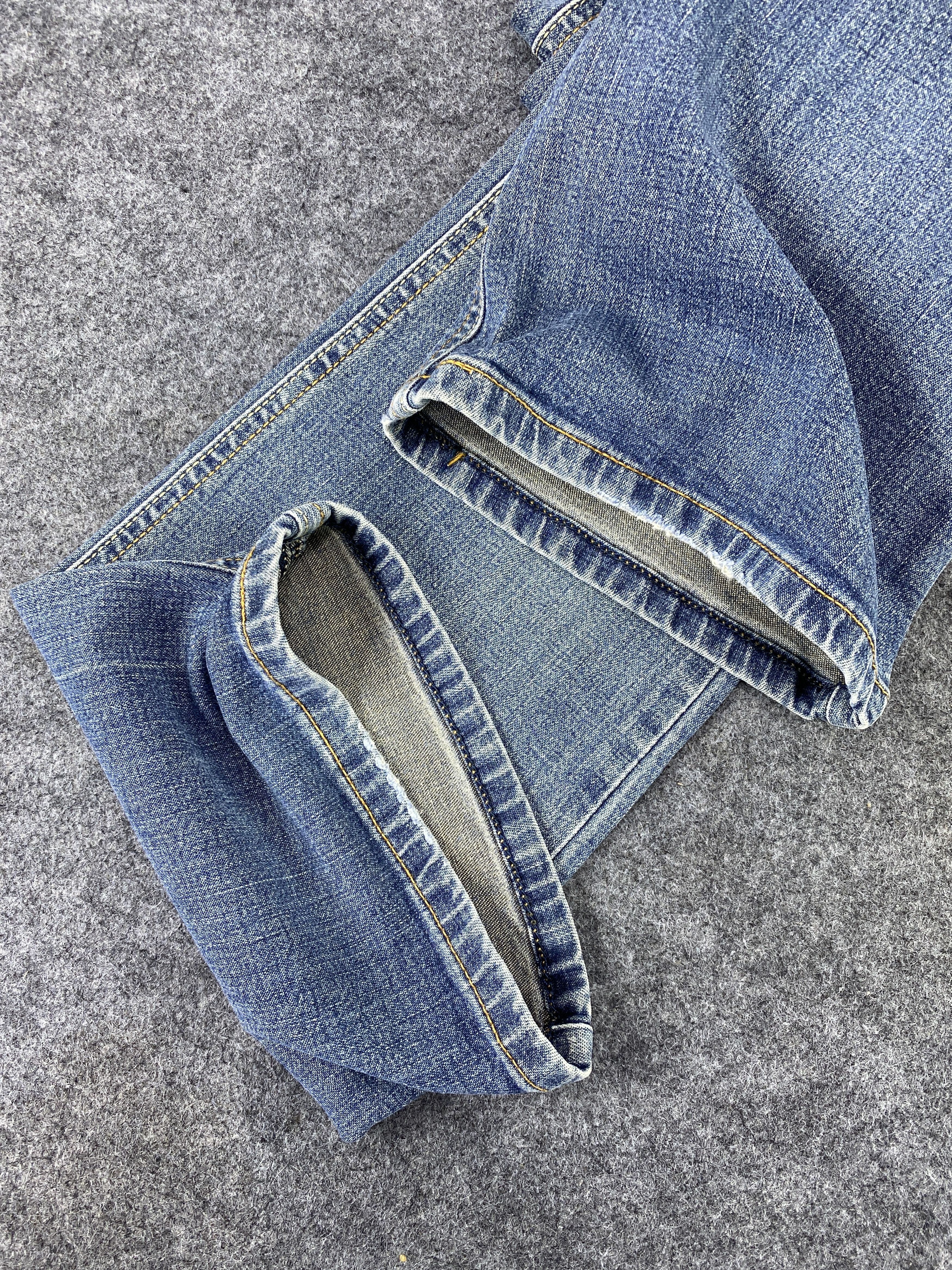 Edwin Vienus Jean by Something Edwin Flare Blue Wash Jeans - J1087 Size 28" / US 6 / IT 42 - 15 Thumbnail