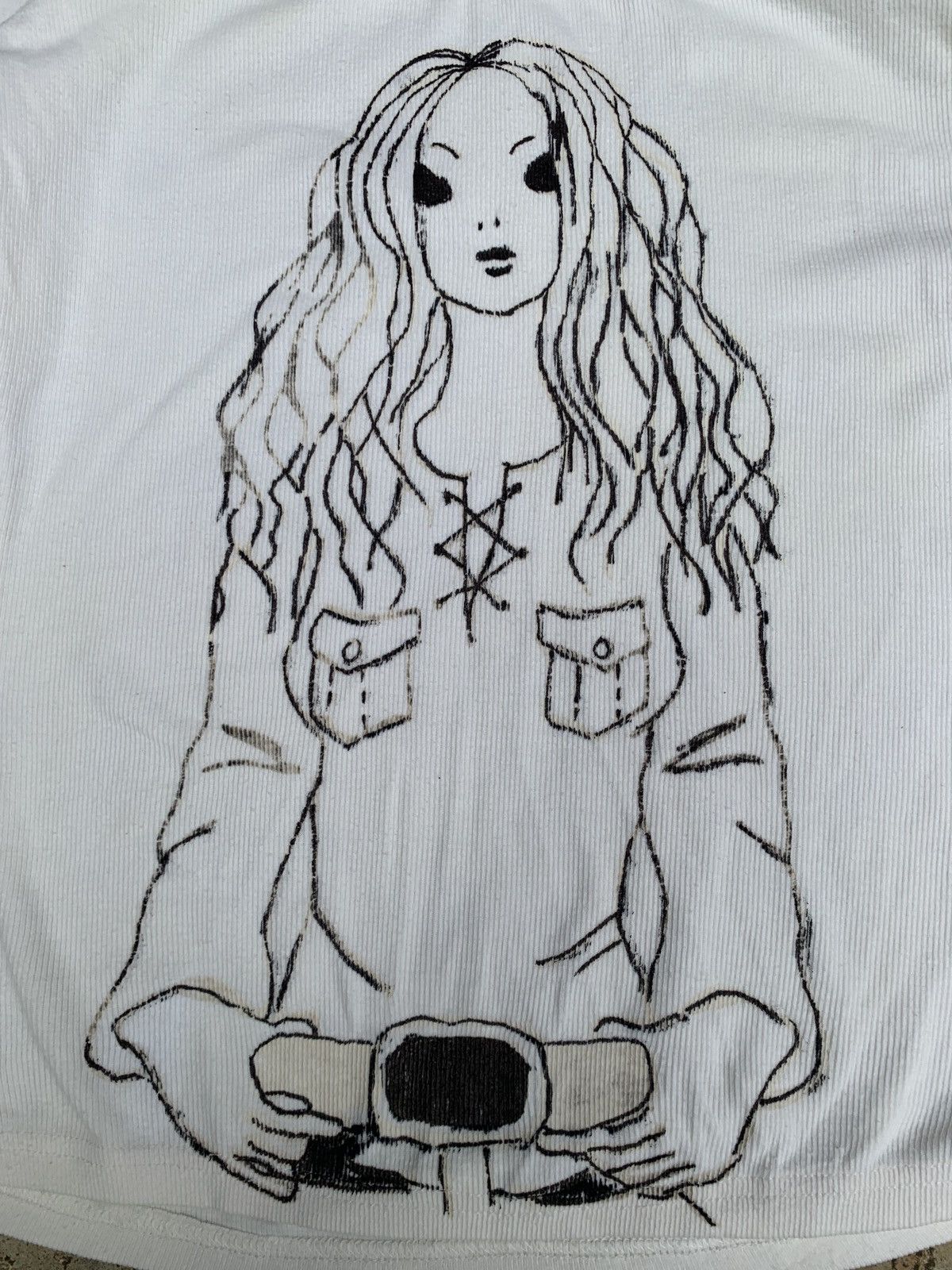 Japanese Brand y2k White Country Cool Girl Graphic Longsleeve Top Size M / US 6-8 / IT 42-44 - 2 Thumbnail