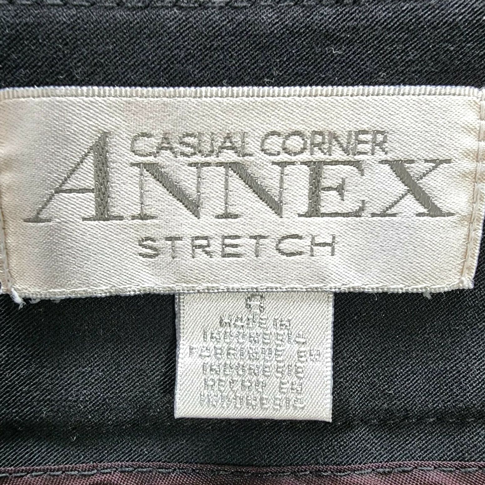 Vintage Womens Casual Corner Annex Relaxed Black Stretch Pants Casual Business Soft Sz 6 Size 28" / US 6 / IT 42 - 5 Thumbnail