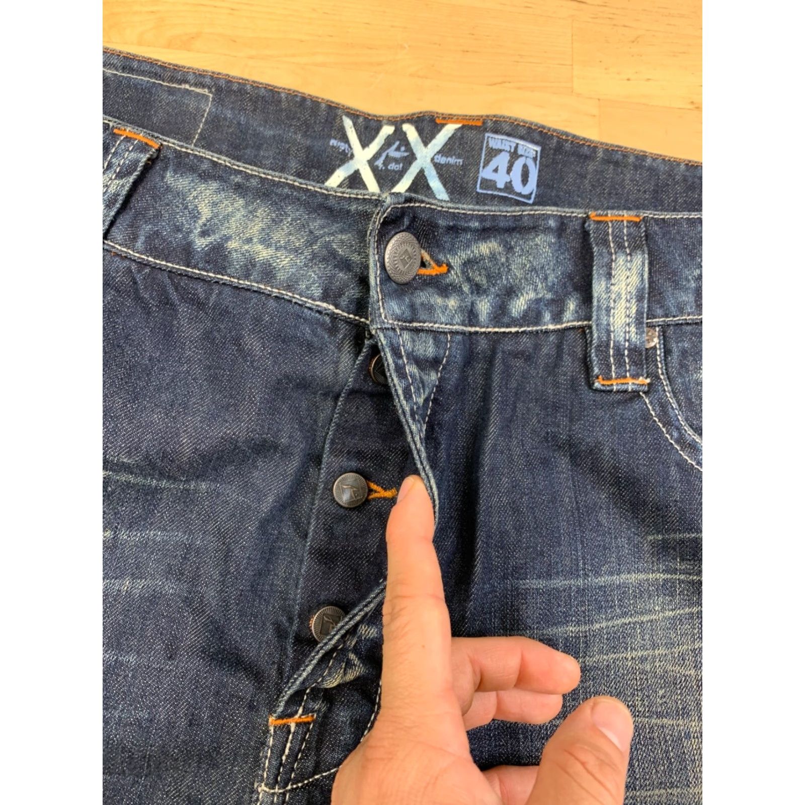 Rusty Rusty Jeans Straight Denim 40x32 Mens Blue Distressed 10397 Straight Lumber? Size US 40 / EU 56 - 6 Thumbnail