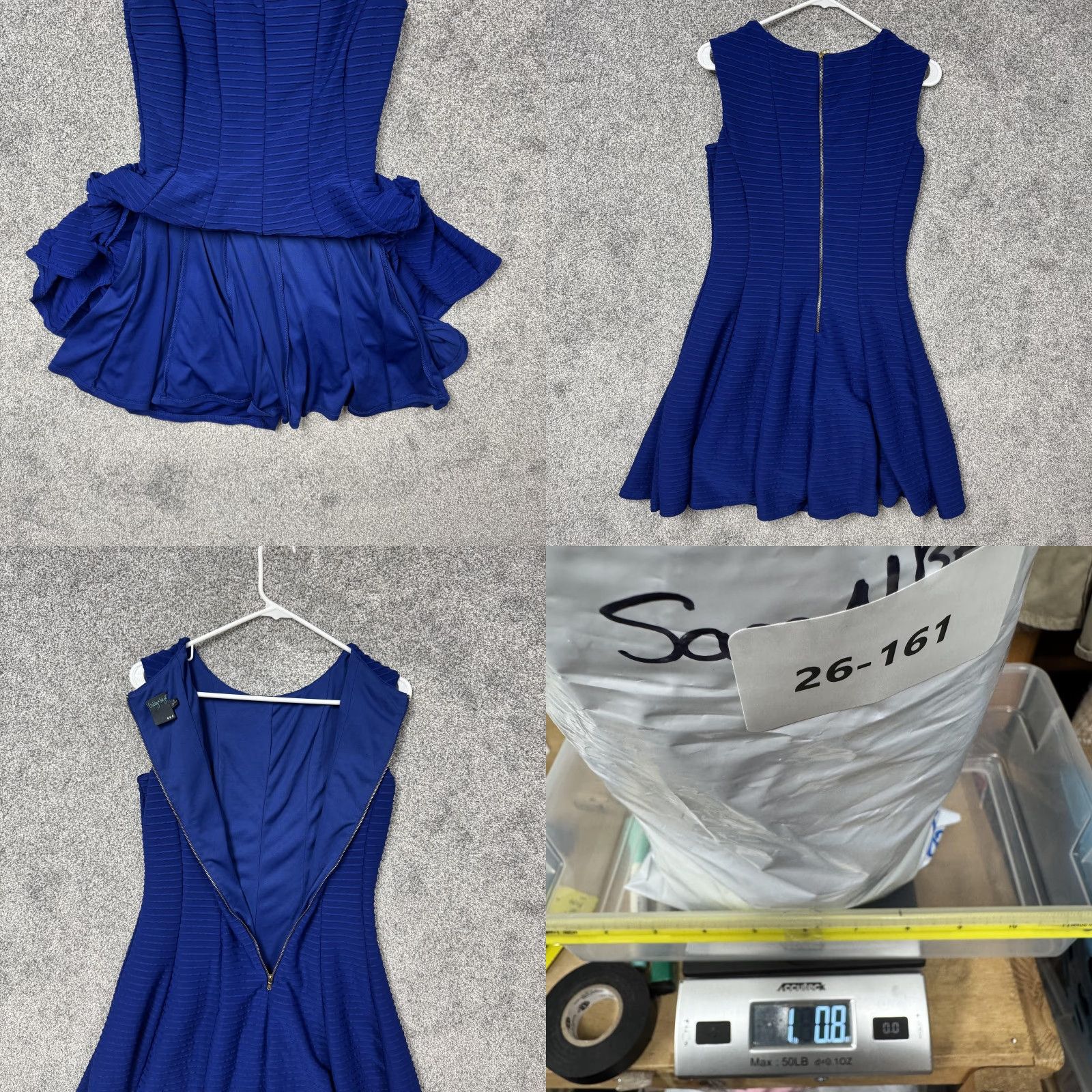 Vintage Gabby Skye Dress Sz 6 Textured Skater Feminine Chic Classic Date Night Cocktail Dress Size M / US 6-8 / IT 42-44 - 8 Thumbnail