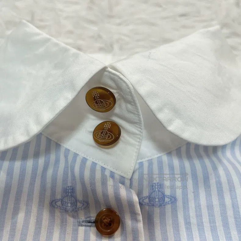 Vivienne Westwood Vivienne Westwood Sky Blue Full Print Long Sleeve Shirt Size L / US 10 / IT 46 - 2 Thumbnail