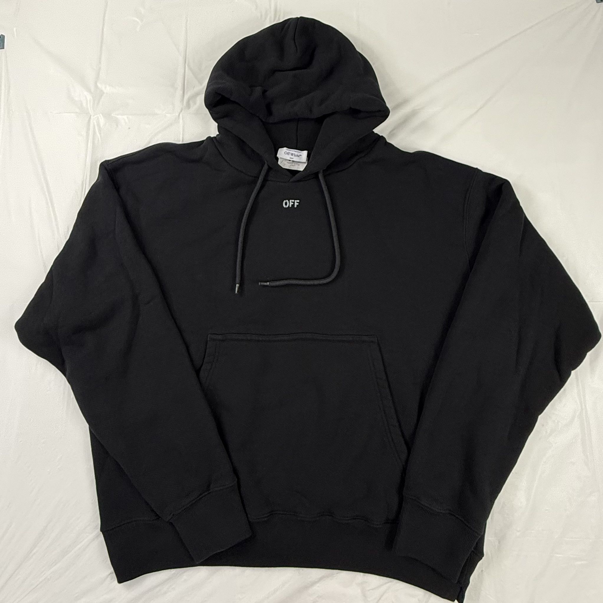 Off-White Off-White Black OFF Logo Organic Cotton Hoodie Mens Large Size US L / EU 52-54 / 3 - 1 Thumbnail