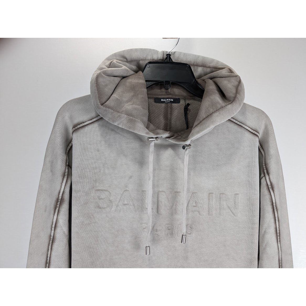 Balmain o1rshd1 Washed Hoodie in Grey Size US S / EU 44-46 / 1 - 5 Thumbnail