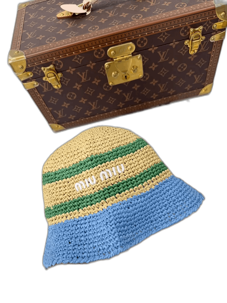 Miu Miu Miu Miu Colorful Woven Fisherman Hat Size ONE SIZE - 1 Thumbnail