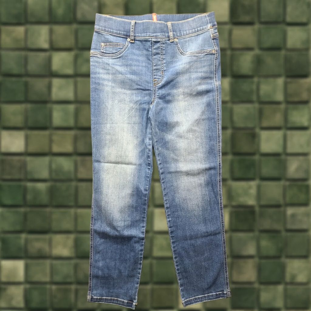 Spanx Spanx Jeans Womens M 28x29 Slim Fit High Rise Denim Blue Stretch Distressed Shaping 29 Inseam Slimming 4 Seasons Mens Womens Boys Girls Size 32" / US 10 / IT 46 - 1 Thumbnail