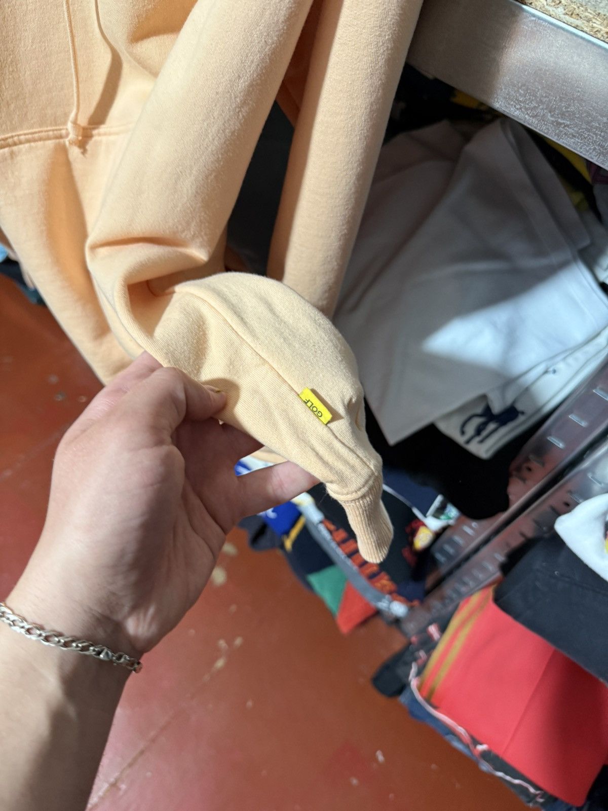 Golf Wang GOLF WANG CONTRAST STITCH LOGO HOODIE - MUSTARD Y2K HYPE Size US XL / EU 56 / 4 - 4 Thumbnail