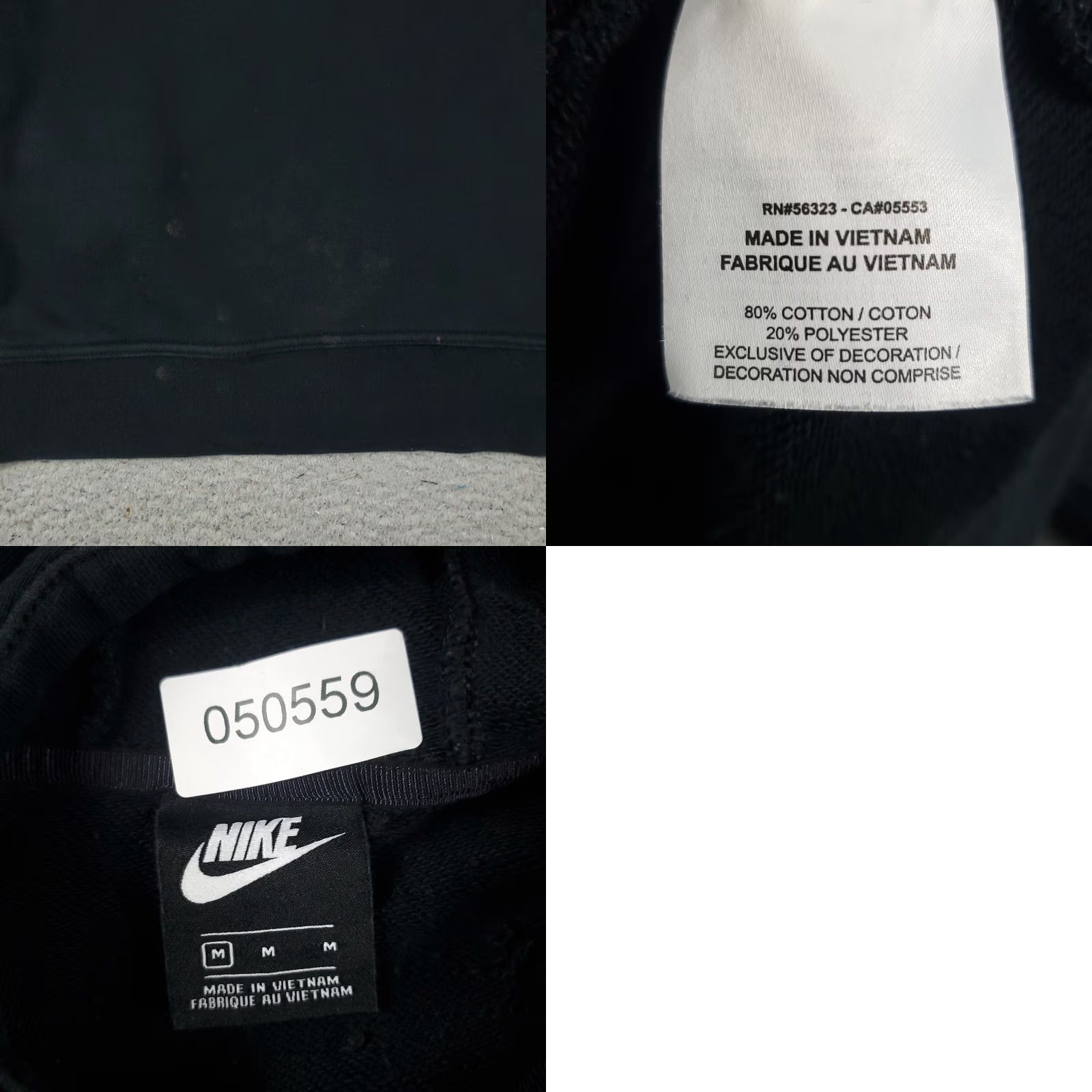 Nike Nike Hoodie Mens Medium Black Pullover Sweatshirt Swoosh Classic Outdoor Size US M / EU 48-50 / 2 - 8 Thumbnail