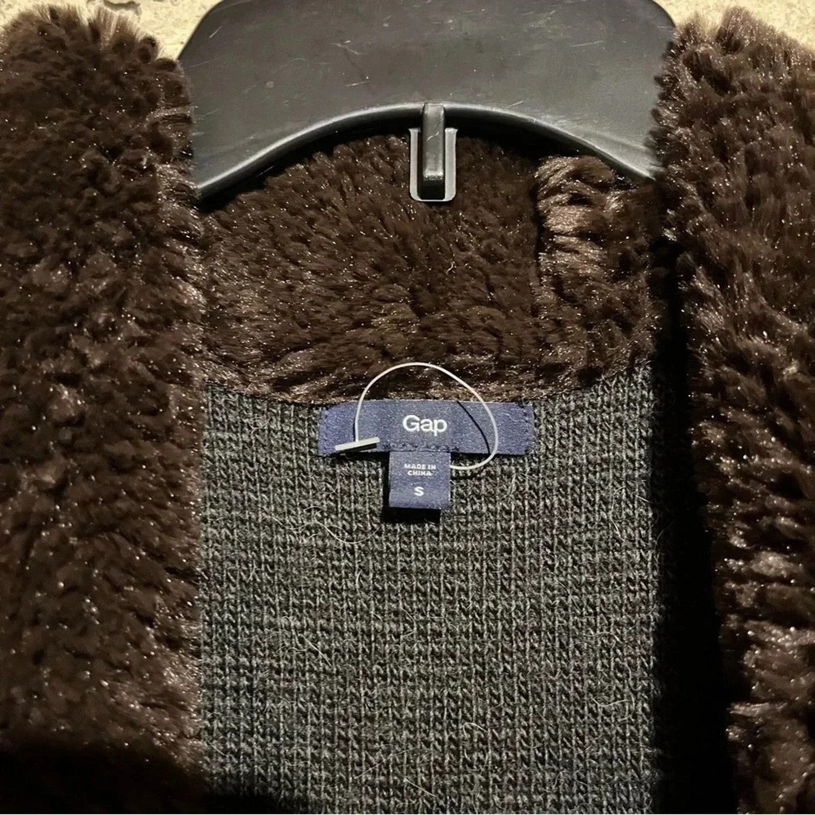 Gap Gap Sweater Vest Full Zipper Wool Brown Faux Fur Collar Size S / US 4 / IT 40 - 4 Thumbnail