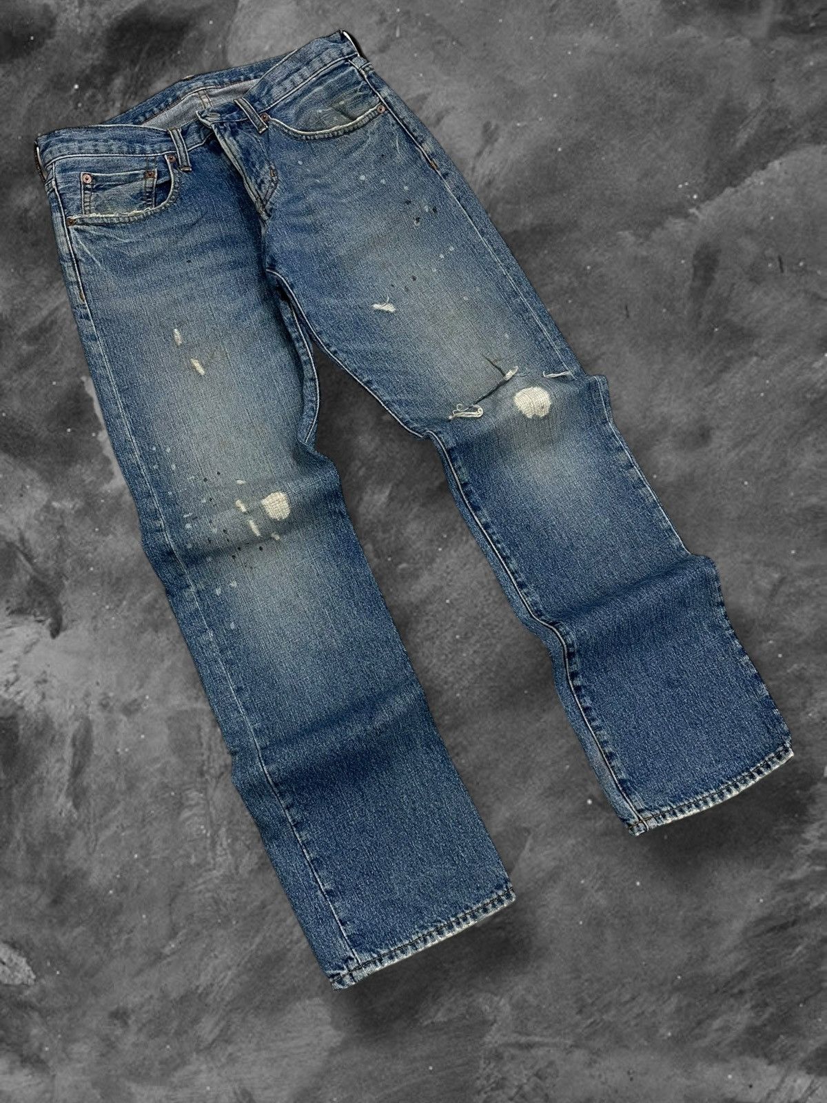 Japanese Brand Vintage 90s Designer Japan In The Attic Splash Grunge Denim Size US 30 / EU 46 - 2 Thumbnail
