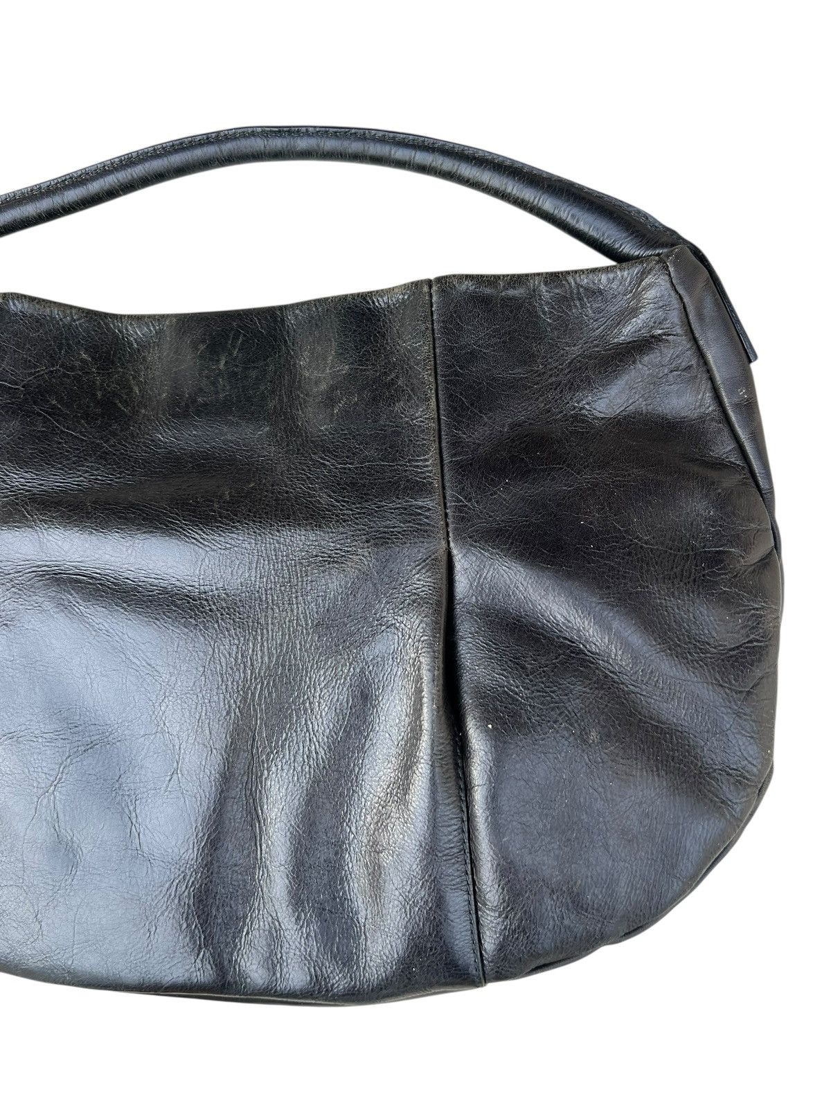 Leather B. Stuff Japan Scratches Patina Black Leather Bag Size ONE SIZE - 11 Thumbnail