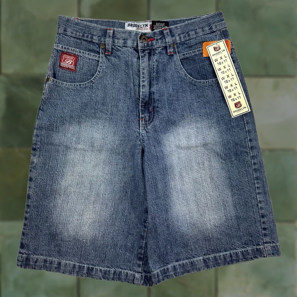 CO VINTAGE Brooklyn Jeans Co Shorts Women 28x11 Baggy Hipster Punk NWT Y2K Grunge Blue 100% Cotton Relaxed Inseam 11 Boys? Womens Size 28" / US 6 / IT 42 - 1 Thumbnail