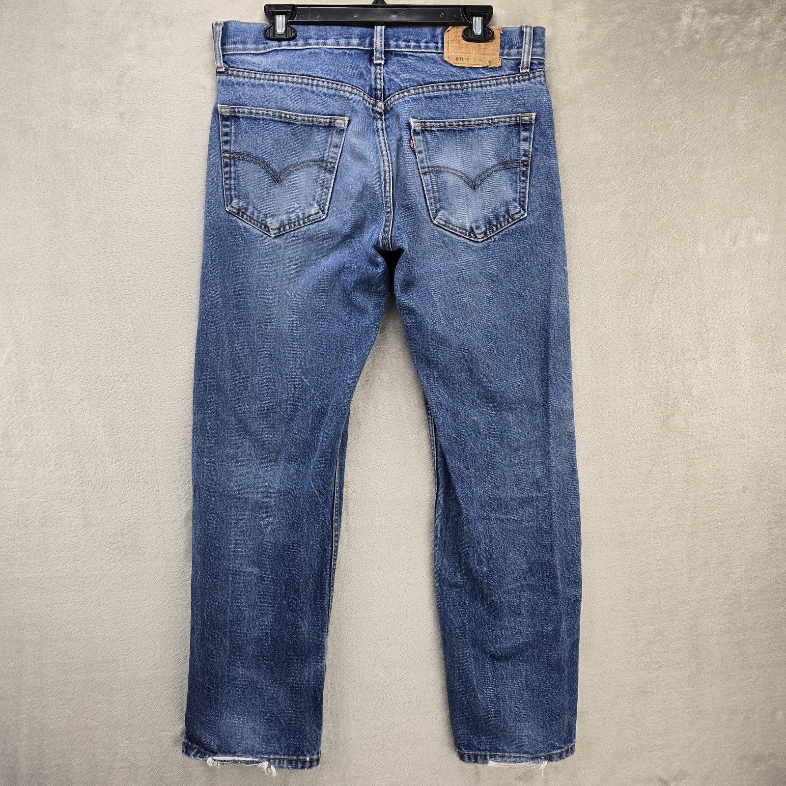 Levi's Vtg Levis 501xx Jeans 36x30 (Fits 34x29 Distressed Whiskers Size US 34 / EU 50 - 9 Thumbnail