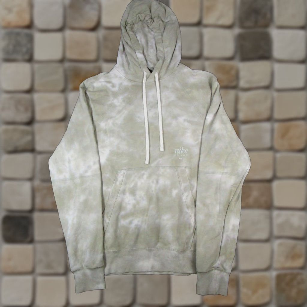 Nike Nike Hoodie Womens XS Beige White Cotton Pullover Crew Neck Tie Dye Regular Fleece Gym & Training Womens Size XS / US 0-2 / IT 36-38 - 1 Thumbnail