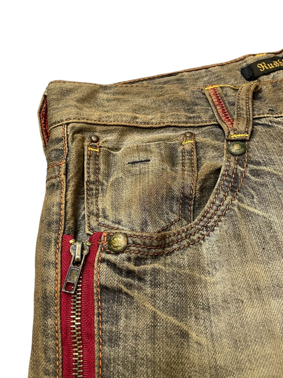 FUSAI × Hysteric Glamour Rush Hour Japan Muddy Wash Zipper Pocket Jeans Size US 29 - 12 Thumbnail