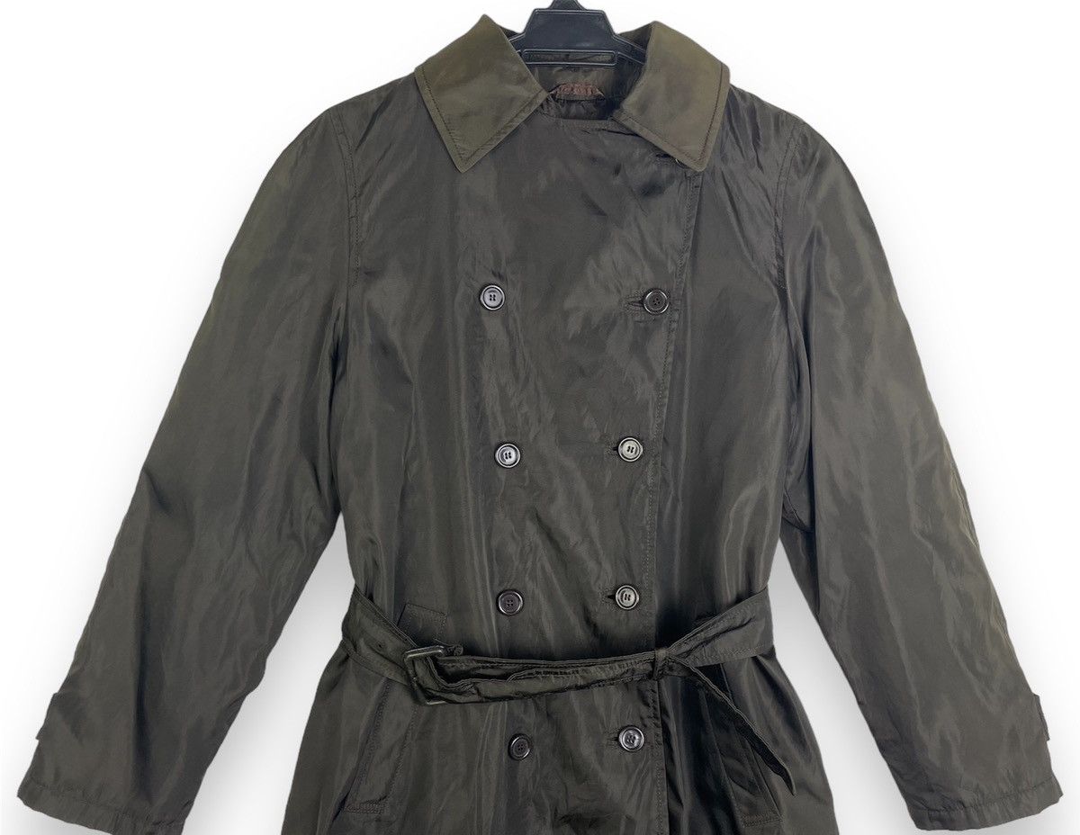 Prada 🔥Rare Prada Double Breasted Belted Nylon Trech Coat Size L / US 10 / IT 46 - 7 Thumbnail
