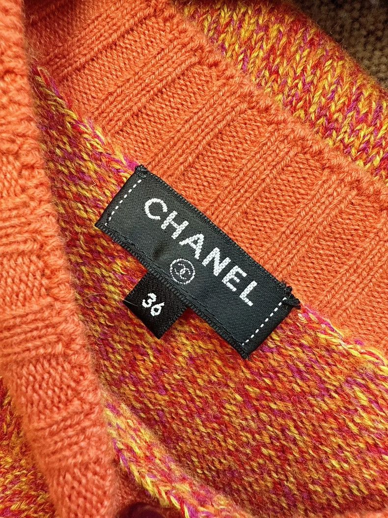 Chanel Chanel Orange and purple round-neck long-sleeved knitwear Size XS / US 0-2 / IT 36-38 - 3 Thumbnail