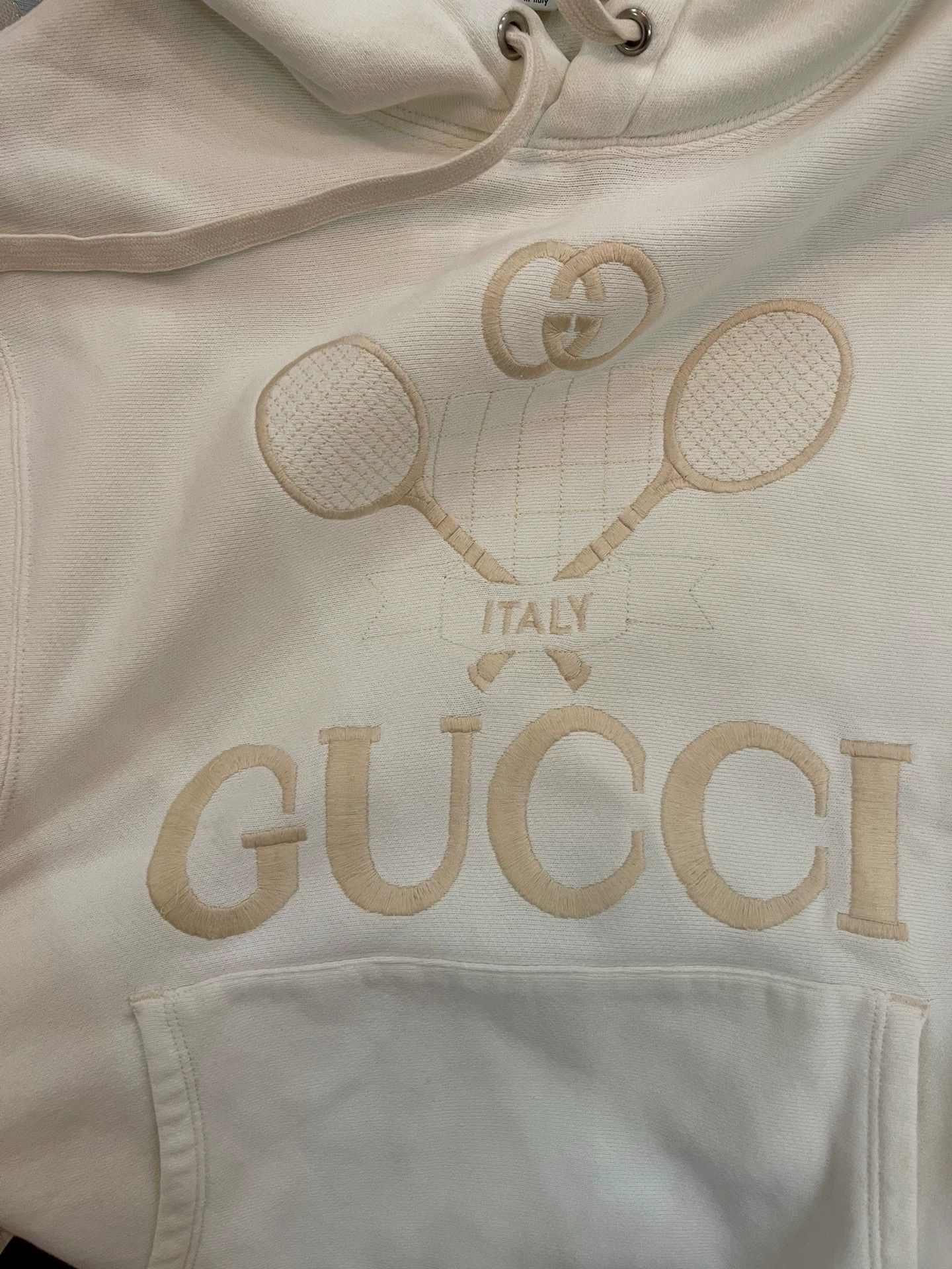 Gucci Gucci OS White Sweatshirt XS (L) Embroidered Logo Size XS / US 0-2 / IT 36-38 - 6 Thumbnail