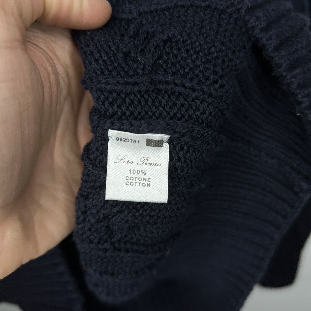 Loro Piana Loro Piana Cable Knitwear Jumper Sweater Navy Classic Luxury Size US M / EU 48-50 / 2 - 8 Thumbnail
