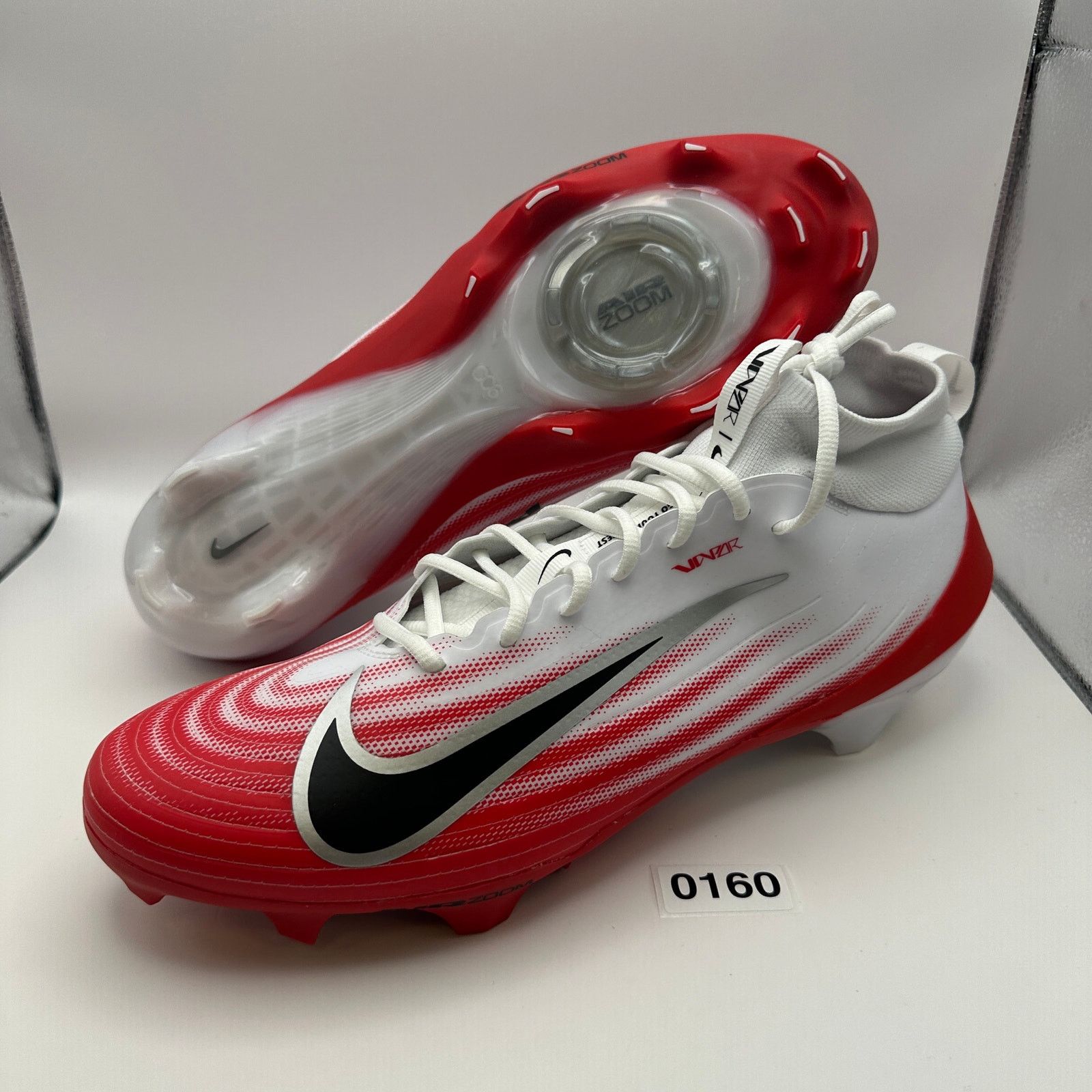 Nike NIKE Men's 14.5 Zoom Air Vapor PRO 1 White/Red Football Size US 14 / EU 47 - 1 Thumbnail