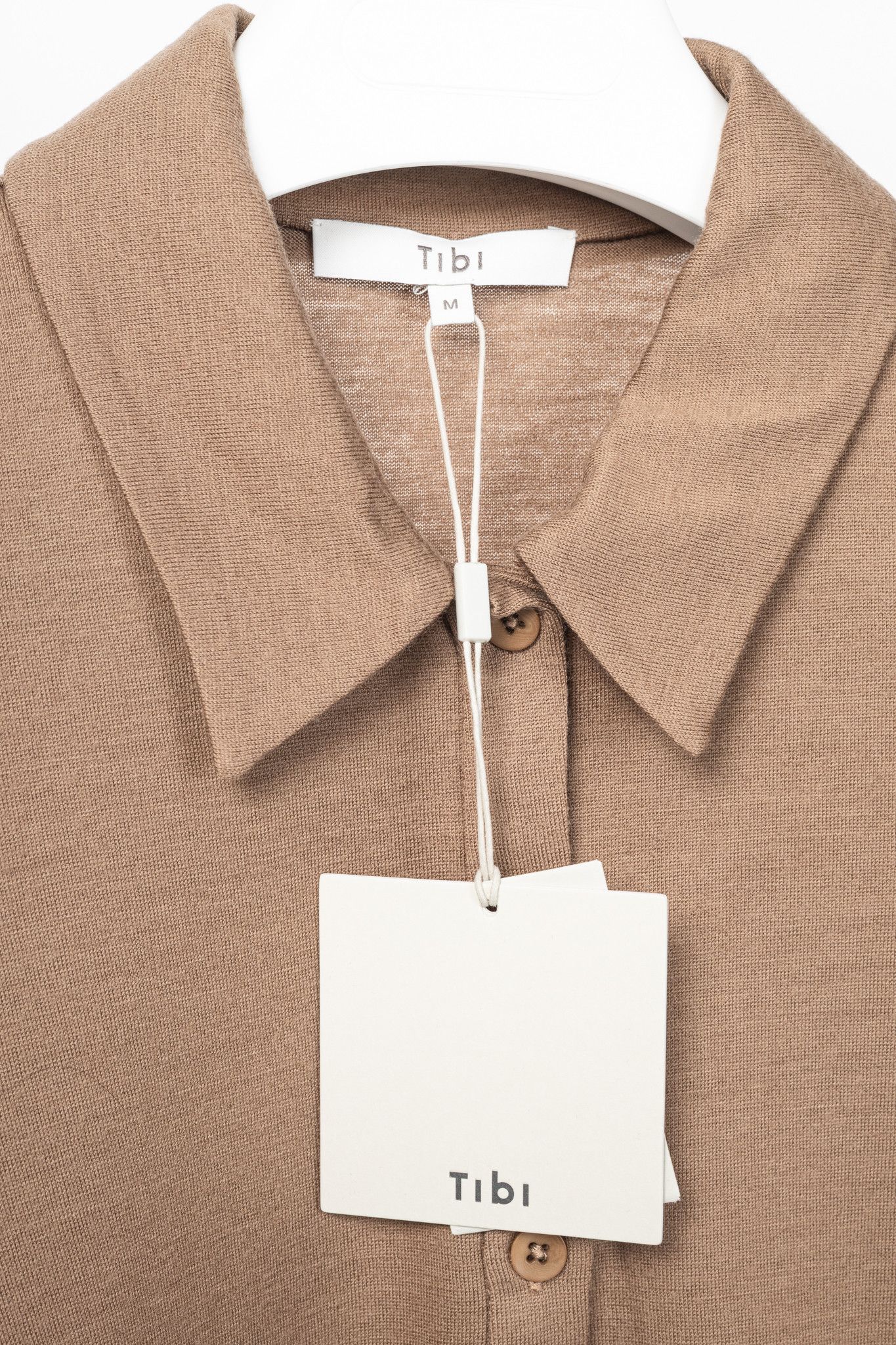 Tibi Tibi Sand Dune Wool Jersey Slim Polo Top Size M / US 6-8 / IT 42-44 - 4 Thumbnail