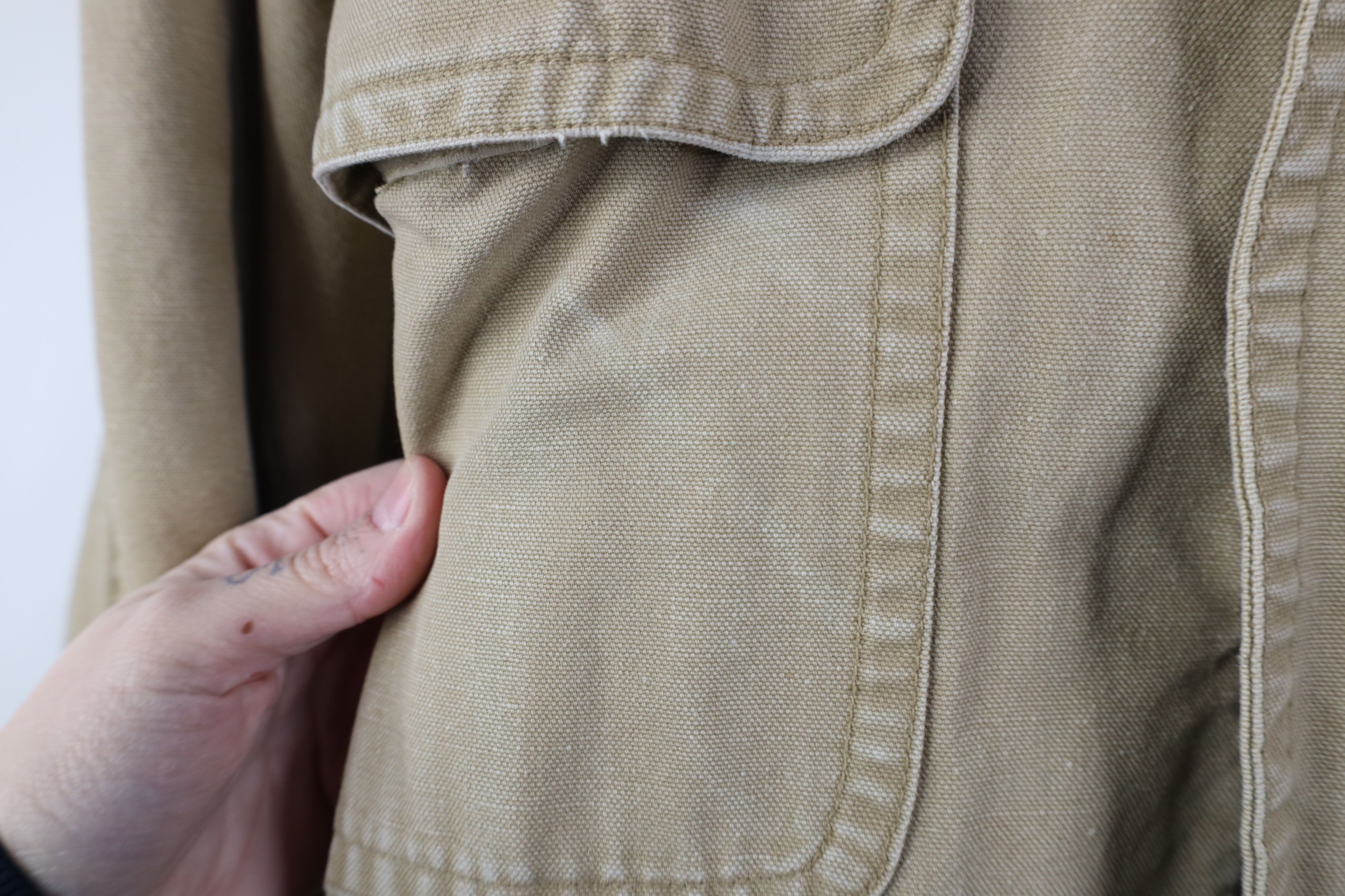 Vintage Vintage 90s Streetwear Flannel Lined Canvas Parka Jacket Size US L / EU 52-54 / 3 - 6 Thumbnail