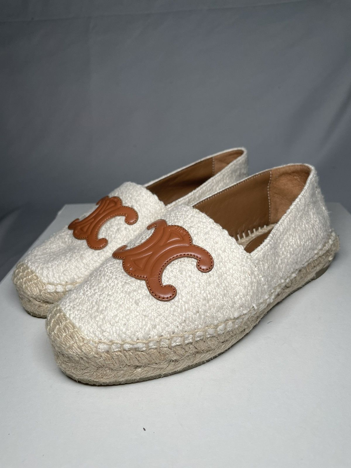 Celine Celine Leather Triomphe Les Espadrilles Size US 5 / IT 35 - 1 Thumbnail