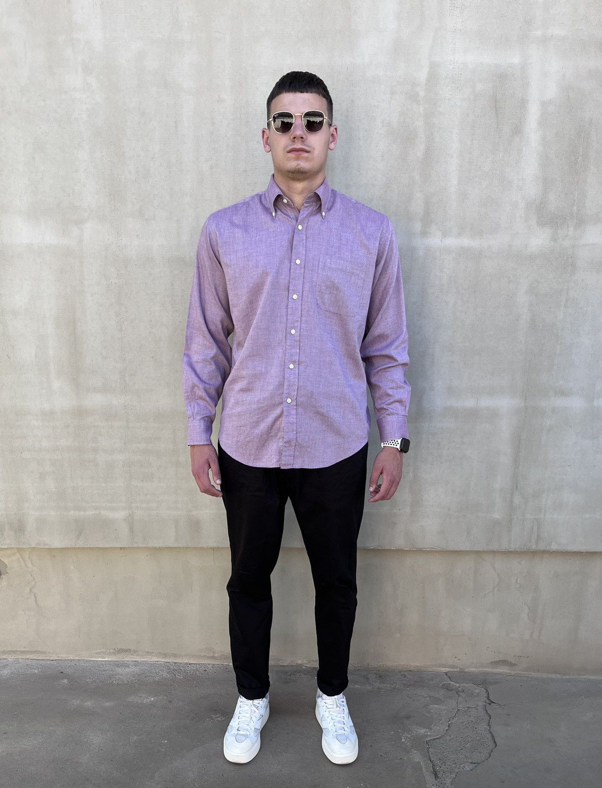 Yves Saint Laurent YSL Men’s Shirt Size 39/15.5 Pink Embroidered Logo Vintage Size US L / EU 52-54 / 3 - 3 Thumbnail