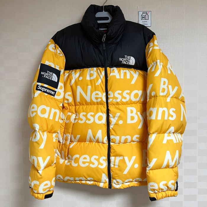 Supreme x The North Face TNF nuptse jacket Yellow Leopard FW11 SIZE MEDIUM